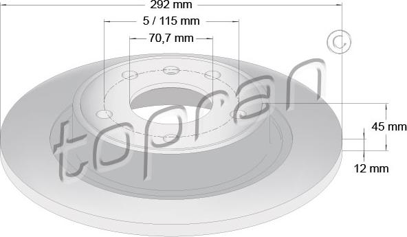 Topran 208 310 - Disque de frein cwaw.fr