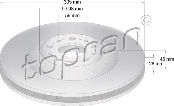 Topran 208 282 - Disque de frein cwaw.fr