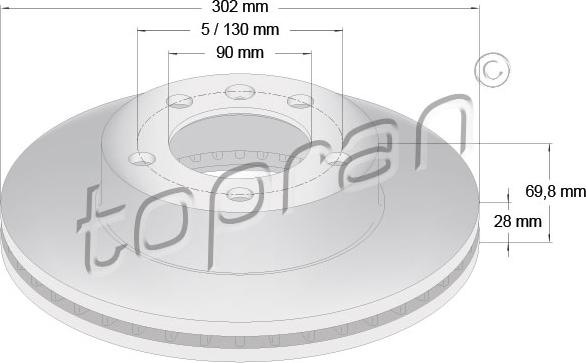 Topran 208 235 - Disque de frein cwaw.fr