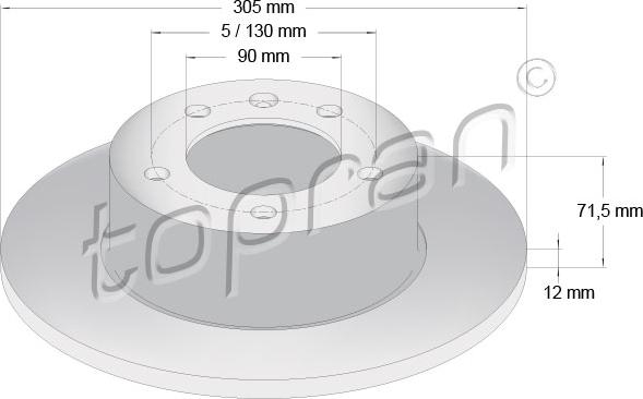 Topran 208 236 - Disque de frein cwaw.fr