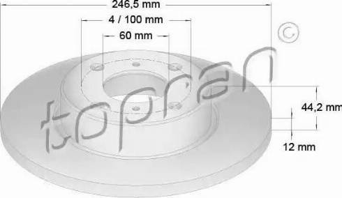 Topran 207 985 - Disque de frein cwaw.fr