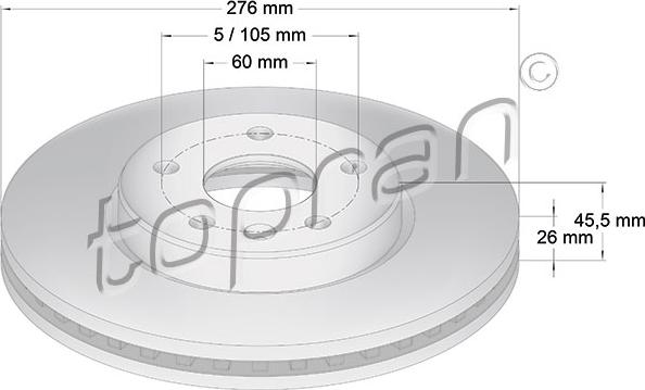 Topran 207 981 - Disque de frein cwaw.fr