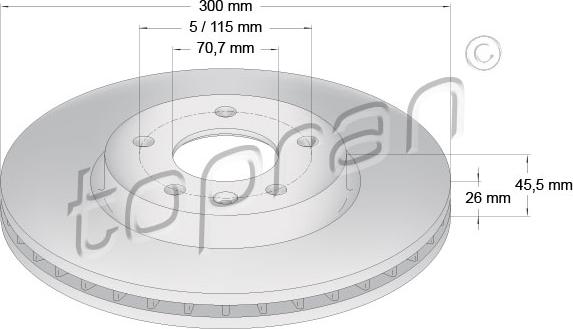 Topran 207 982 - Disque de frein cwaw.fr