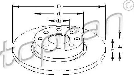 Topran 207 654 - Disque de frein cwaw.fr