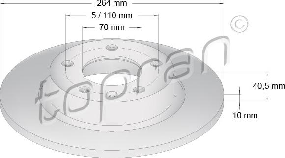 Topran 207 655 - Disque de frein cwaw.fr