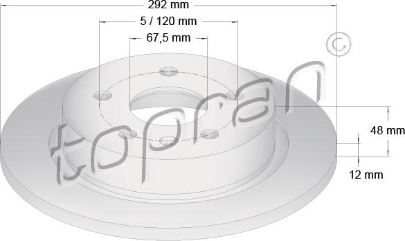 Topran 207 653 - Disque de frein cwaw.fr