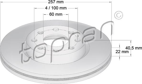 Topran 207 602 - Disque de frein cwaw.fr