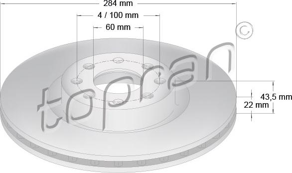 Topran 207 628 - Disque de frein cwaw.fr