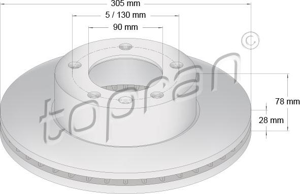 Topran 207 070 - Disque de frein cwaw.fr