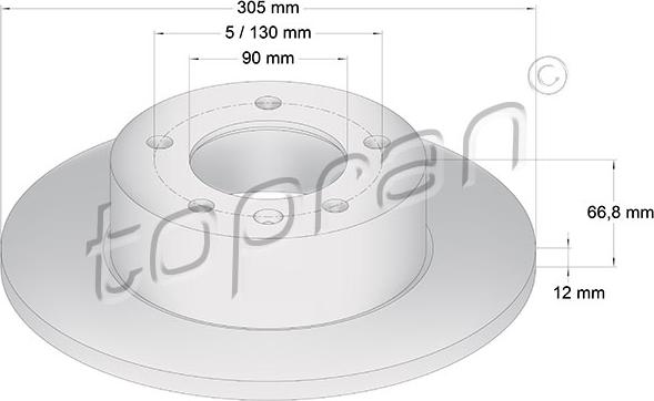 Topran 207 071 - Disque de frein cwaw.fr