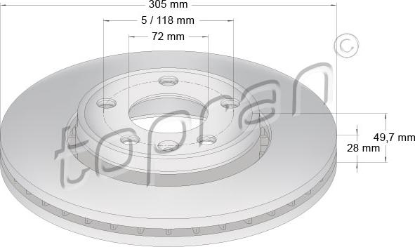 Topran 207 073 - Disque de frein cwaw.fr