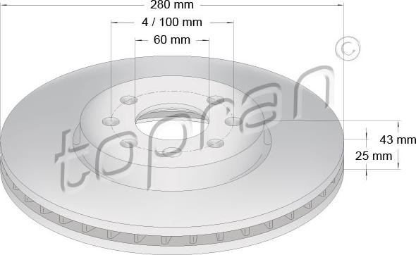 Topran 207 179 - Disque de frein cwaw.fr