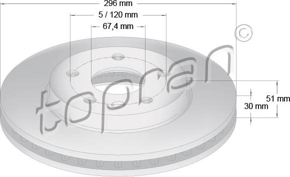 Topran 207 809 - Disque de frein cwaw.fr