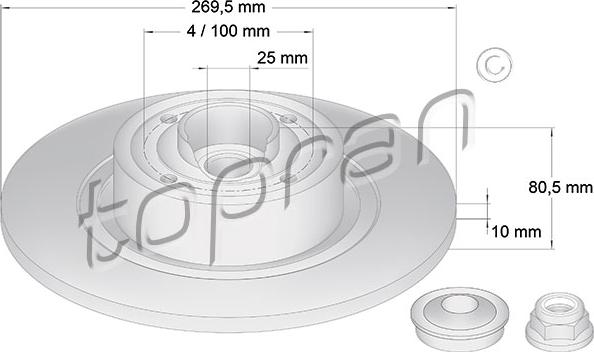 Topran 700 643 - Disque de frein cwaw.fr