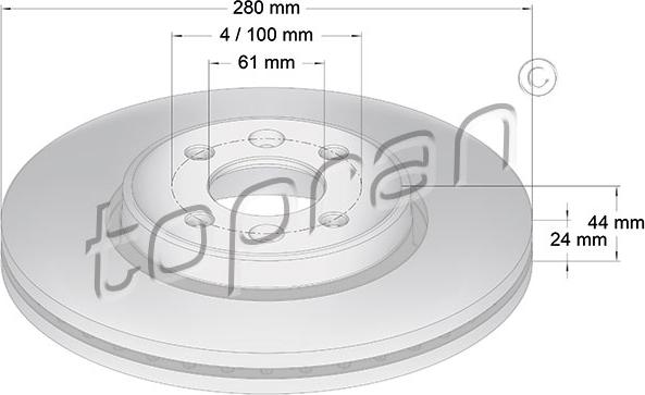 Topran 700 184 - Disque de frein cwaw.fr