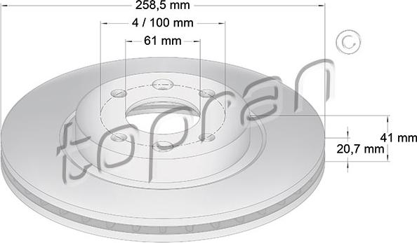 Topran 700 180 - Disque de frein cwaw.fr