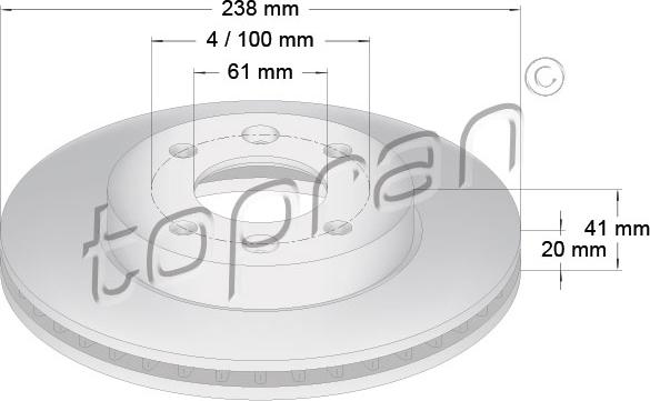 Topran 700 176 - Disque de frein cwaw.fr