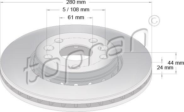 Topran 700 817 - Disque de frein cwaw.fr