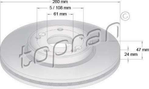 Topran 700 832 - Disque de frein cwaw.fr