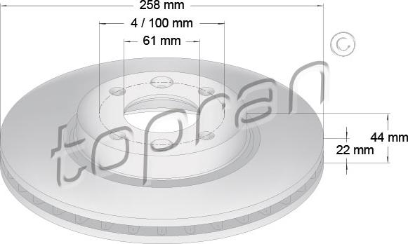 Topran 701 416 - Disque de frein cwaw.fr