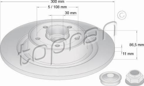 Topran 701 097 - Disque de frein cwaw.fr