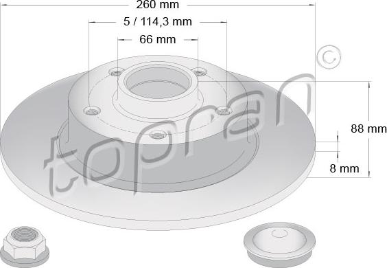 Topran 701 161 - Disque de frein cwaw.fr