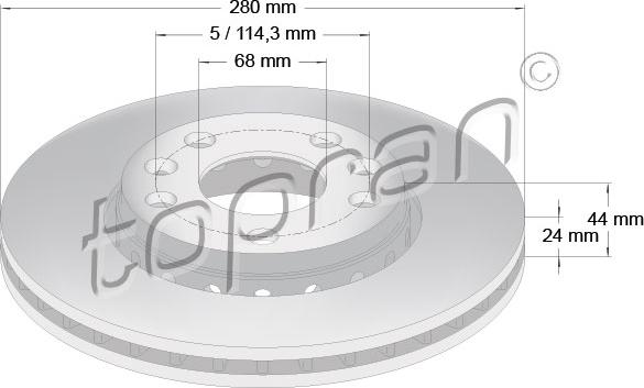 Topran 701 100 - Disque de frein cwaw.fr