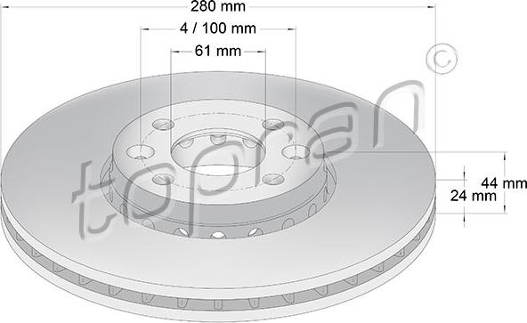 Topran 701 101 - Disque de frein cwaw.fr