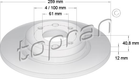 Topran 701 771 - Disque de frein cwaw.fr