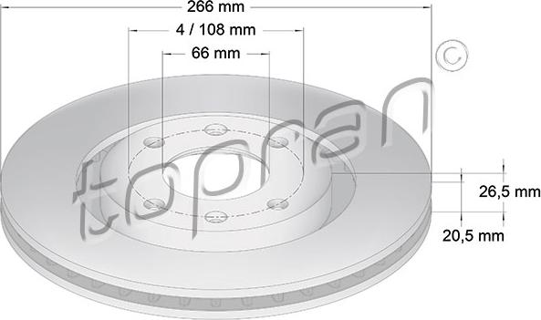 Topran 720 246 - Disque de frein cwaw.fr