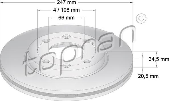 Topran 720 240 - Disque de frein cwaw.fr