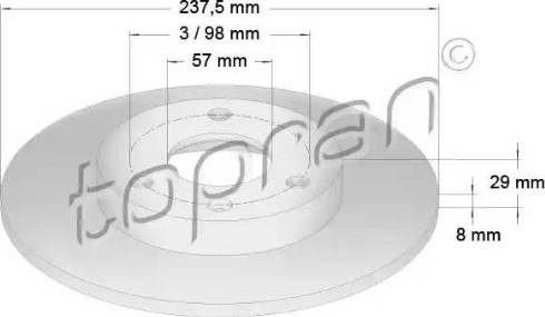 Topran 720 242 - Disque de frein cwaw.fr