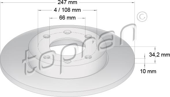 Topran 720 239 - Disque de frein cwaw.fr