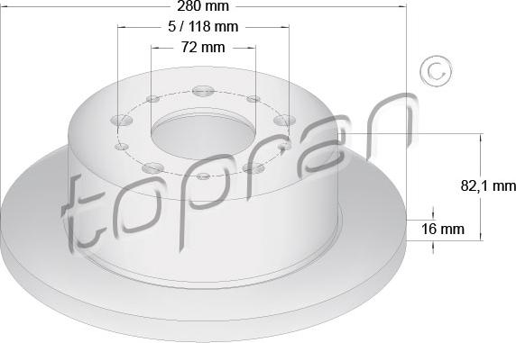 Topran 721 183 - Disque de frein cwaw.fr