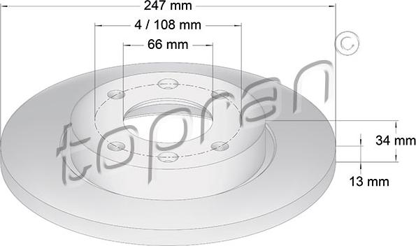 Topran 721 175 - Disque de frein cwaw.fr