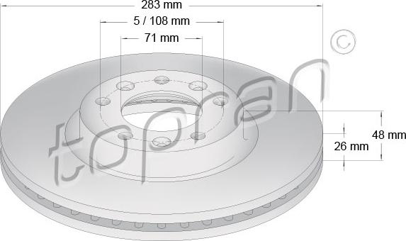 Topran 721 173 - Disque de frein cwaw.fr