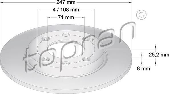 Topran 721 891 - Disque de frein cwaw.fr