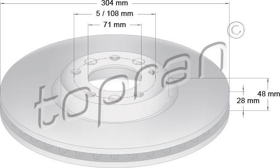 Topran 723 321 - Disque de frein cwaw.fr