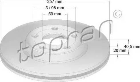 Topran 722 449 - Disque de frein cwaw.fr