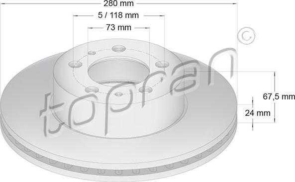 Topran 722 454 - Disque de frein cwaw.fr