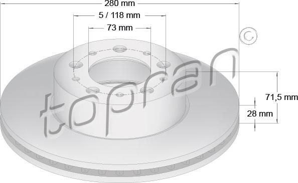 Topran 722 458 - Disque de frein cwaw.fr