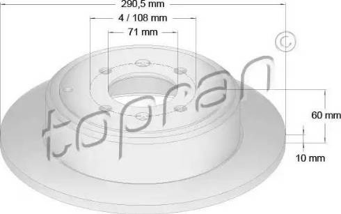 Topran 722 452 - Disque de frein cwaw.fr