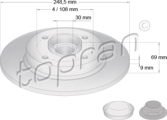 Topran 722 485 - Disque de frein cwaw.fr