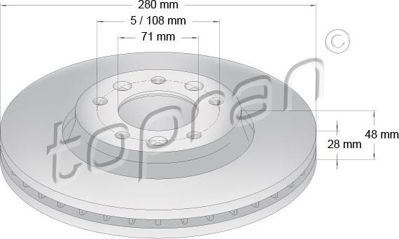 Topran 722 486 - Disque de frein cwaw.fr