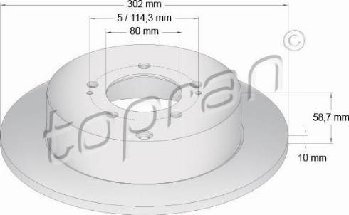 Topran 722 834 - Disque de frein cwaw.fr