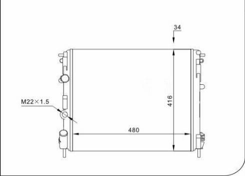 TQ 60922 - Radiateur, refroidissement du moteur cwaw.fr