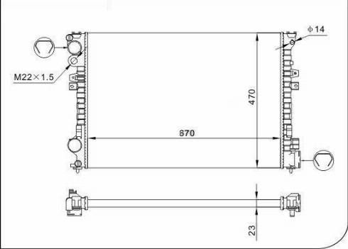 TQ 63023 - Radiateur, refroidissement du moteur cwaw.fr