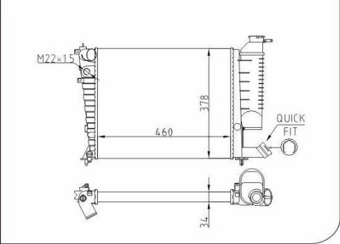 TQ 83460 - Radiateur, refroidissement du moteur cwaw.fr