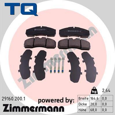 TQ 244920 - Kit de plaquettes de frein, frein à disque cwaw.fr