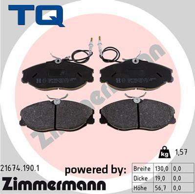 TQ 244693 - Kit de plaquettes de frein, frein à disque cwaw.fr